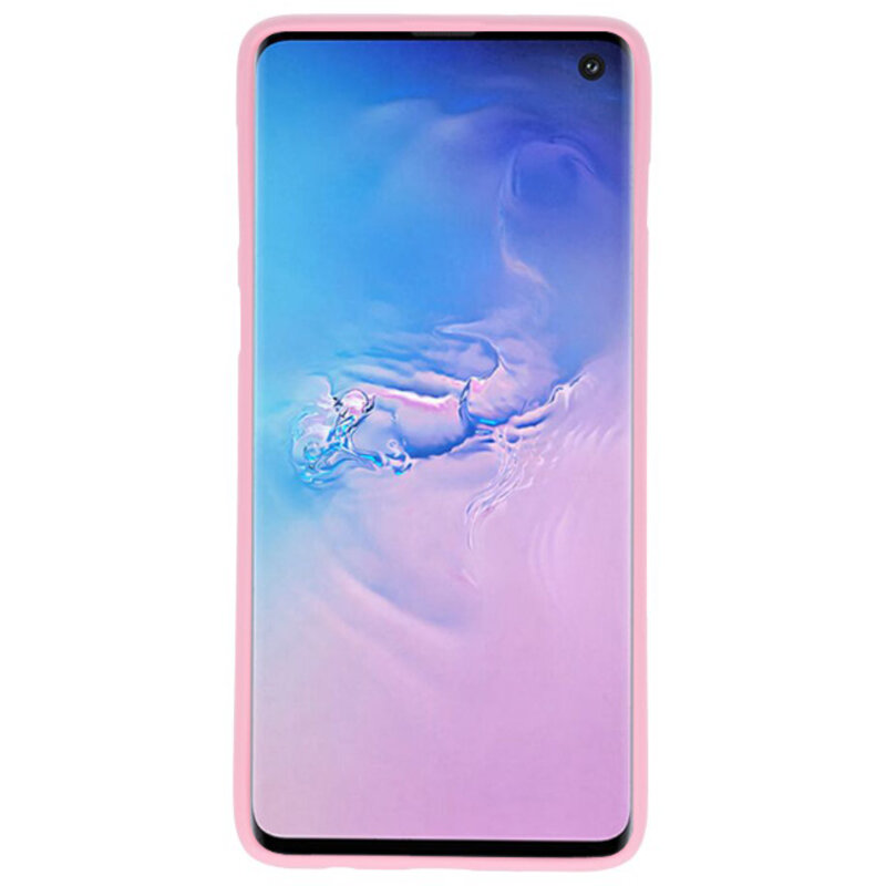 Farve TPU taske til Samsung Galaxy S10 pink