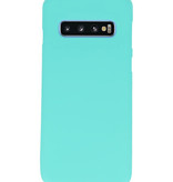 Farve TPU taske til Samsung Galaxy S10 Turkis