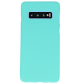 Farve TPU taske til Samsung Galaxy S10 Turkis