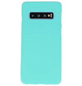 Coque TPU couleur pour Samsung Galaxy S10 Turquoise