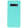 Coque TPU couleur pour Samsung Galaxy S10 Turquoise