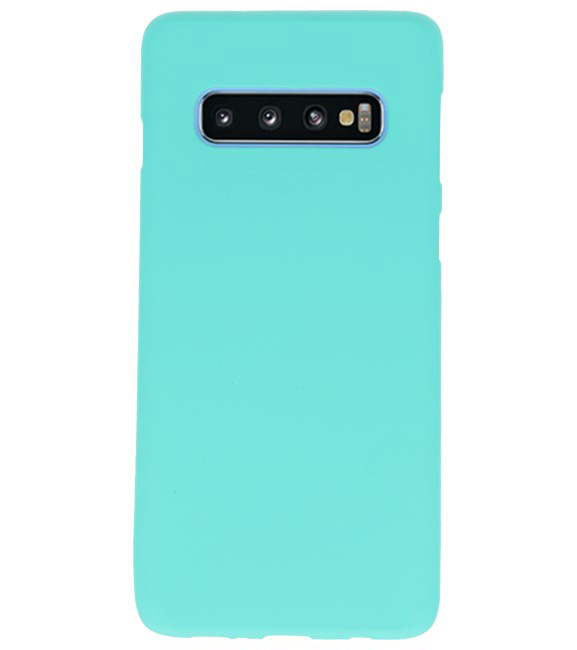 Farve TPU taske til Samsung Galaxy S10 Turkis