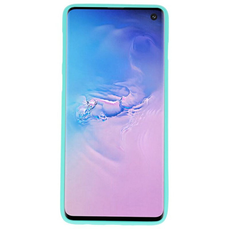 Farve TPU taske til Samsung Galaxy S10 Turkis