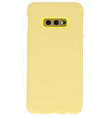 Farve TPU taske til Samsung Galaxy S10e Gul