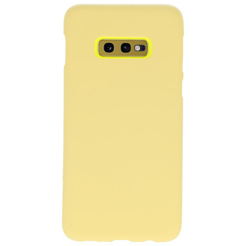 Farve TPU taske til Samsung Galaxy S10e Gul