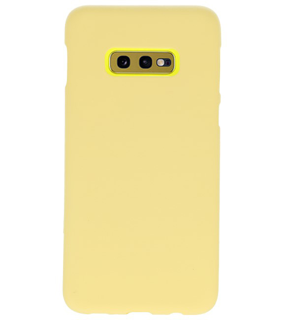 Farve TPU taske til Samsung Galaxy S10e Gul