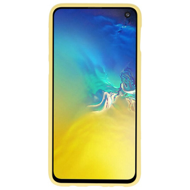Farve TPU taske til Samsung Galaxy S10e Gul