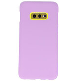 Farve TPU taske til Samsung Galaxy S10e Lilla