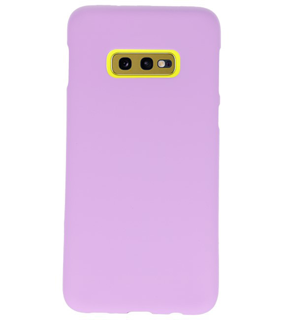 Farve TPU taske til Samsung Galaxy S10e Lilla