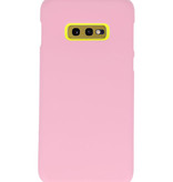 Farve TPU taske til Samsung Galaxy S10e Pink