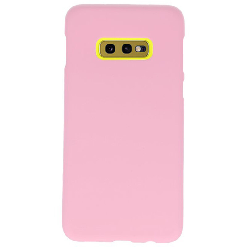Farve TPU taske til Samsung Galaxy S10e Pink