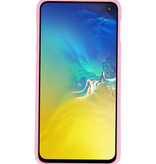 Farve TPU taske til Samsung Galaxy S10e Pink