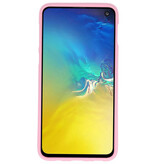 Farve TPU taske til Samsung Galaxy S10e Pink