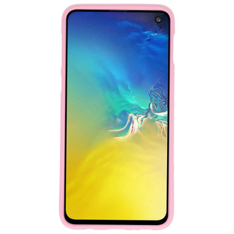Farve TPU taske til Samsung Galaxy S10e Pink