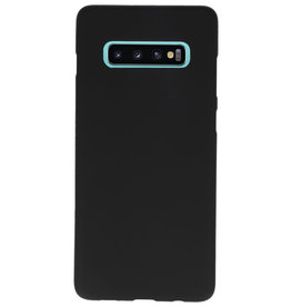 Farve TPU taske til Samsung Galaxy S10 Plus sort