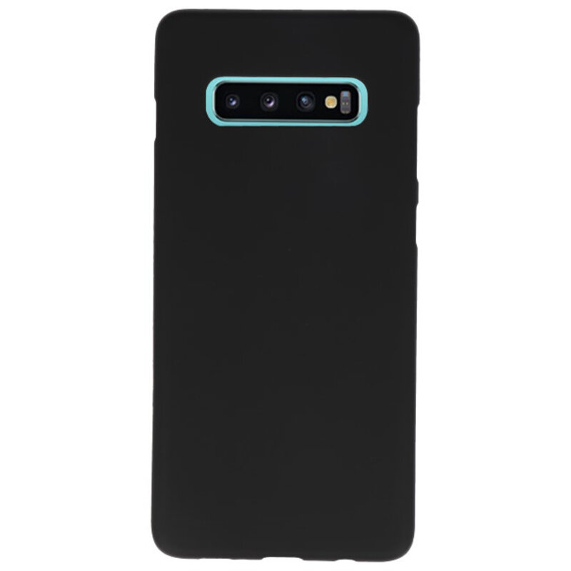 Coque en TPU couleur pour Samsung Galaxy S10 Plus noire