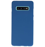 Farve TPU taske til Samsung Galaxy S10 Plus Navy