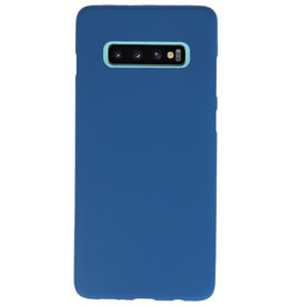 Farve TPU taske til Samsung Galaxy S10 Plus Navy