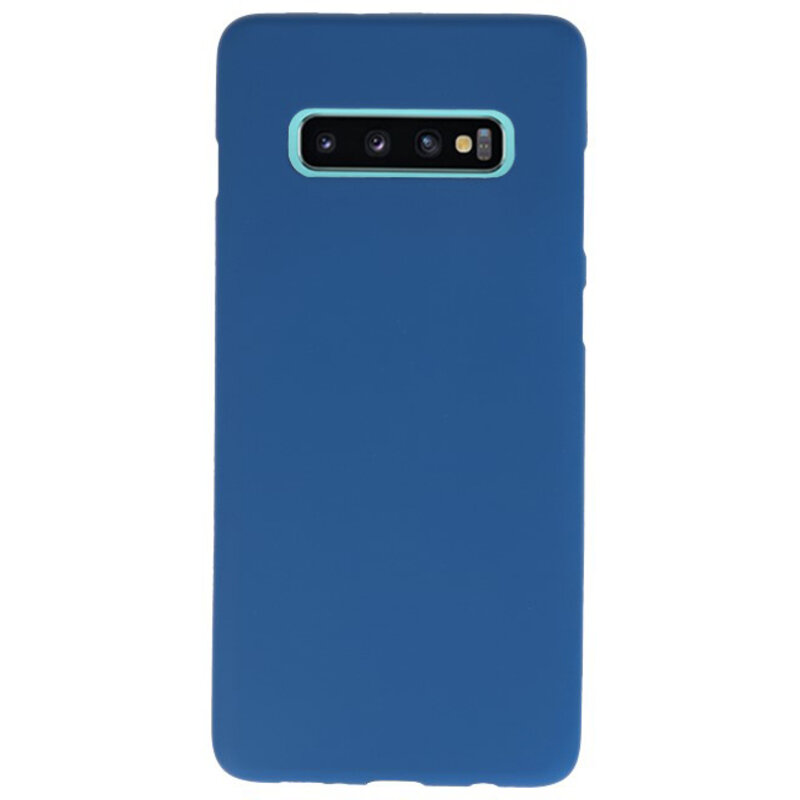 Farve TPU taske til Samsung Galaxy S10 Plus Navy