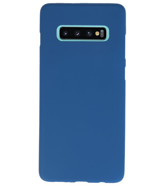 Coque TPU couleur pour Samsung Galaxy S10 Plus Navy