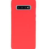 Farve TPU taske til Samsung Galaxy S10 Plus rød