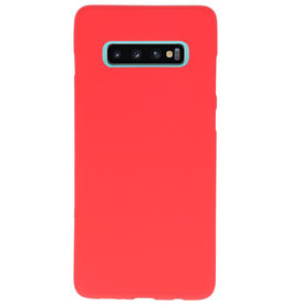 Coque en TPU couleur pour Samsung Galaxy S10 Plus rouge