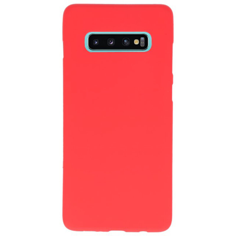 Farve TPU taske til Samsung Galaxy S10 Plus rød
