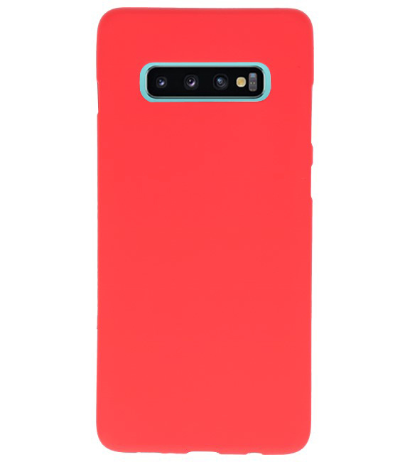 Coque en TPU couleur pour Samsung Galaxy S10 Plus rouge