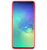 Farve TPU taske til Samsung Galaxy S10 Plus rød