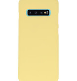 Coque en TPU couleur pour Samsung Galaxy S10 Plus jaune