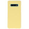 Coque en TPU couleur pour Samsung Galaxy S10 Plus jaune