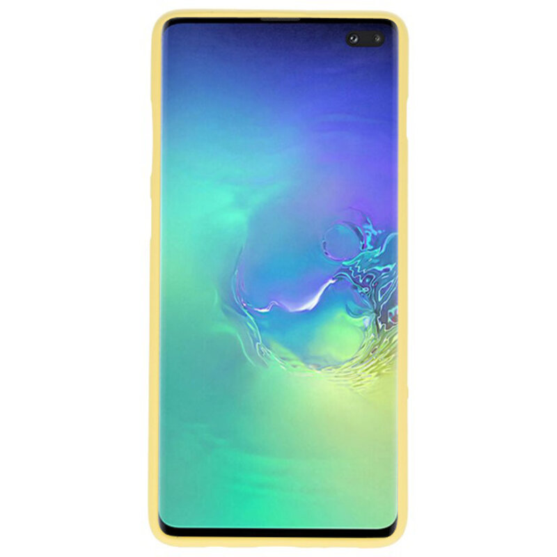 Funda TPU en color para Samsung Galaxy S10 Plus amarillo