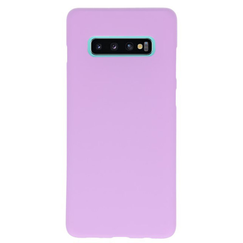 Farve TPU taske til Samsung Galaxy S10 Plus Purple