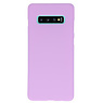 Coque TPU couleur pour Samsung Galaxy S10 Plus Violet