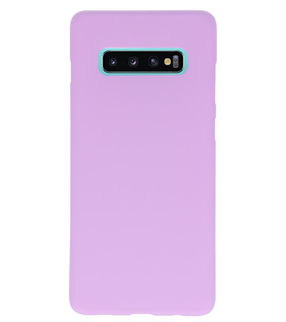 Farve TPU taske til Samsung Galaxy S10 Plus Purple
