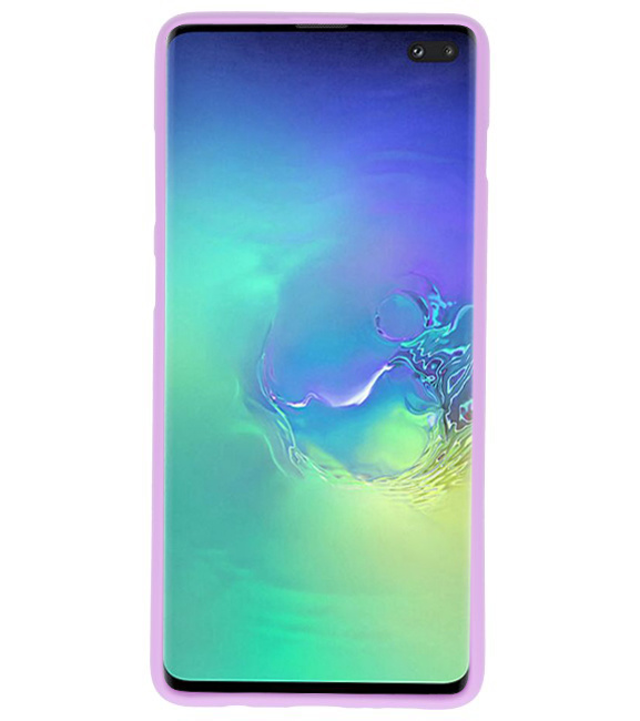 Farve TPU taske til Samsung Galaxy S10 Plus Purple