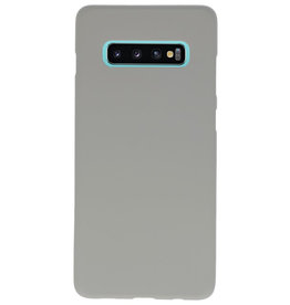 Farve TPU taske til Samsung Galaxy S10 Plus grå