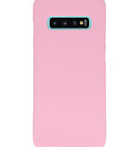 Coque TPU couleur pour Samsung Galaxy S10 Plus Rose