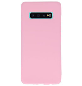 Color TPU Hoesje voor Samsung Galaxy S10 Plus Roze