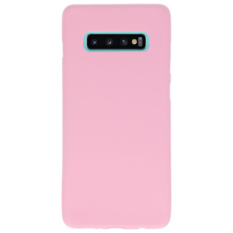 Coque TPU couleur pour Samsung Galaxy S10 Plus Rose