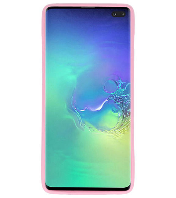 Farve TPU taske til Samsung Galaxy S10 Plus Pink