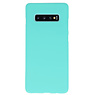 Coque TPU couleur pour Samsung Galaxy S10 Plus Tuqquoise