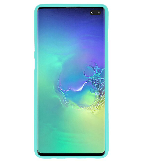 Farve TPU taske til Samsung Galaxy S10 Plus Tuqquoise