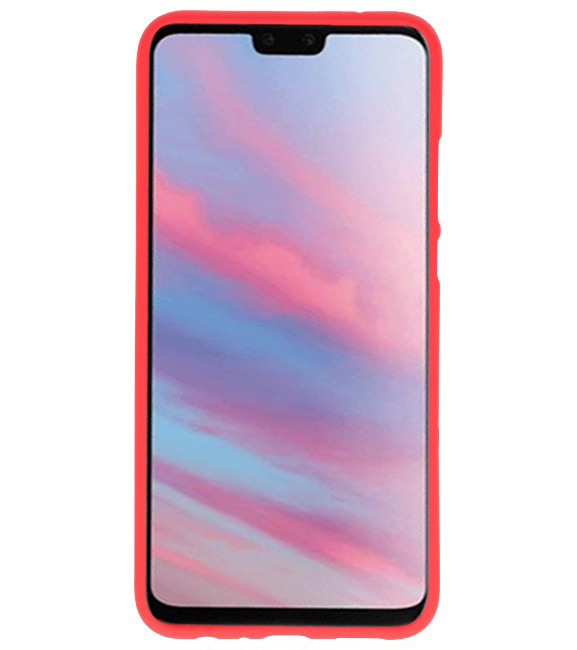 Caja de color TPU para Huawei Y9 2019 rojo