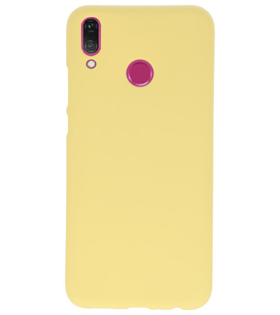 Caja de color TPU para Huawei Y9 2019 amarillo