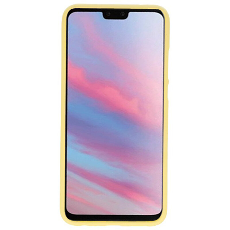 Caja de color TPU para Huawei Y9 2019 amarillo