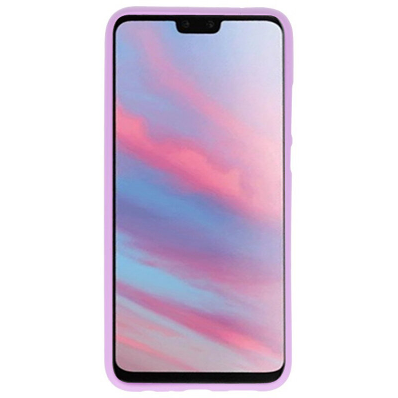 Farve TPU taske til Huawei Y9 2019 Lilla
