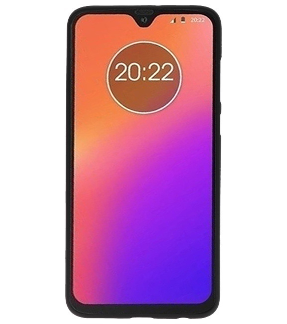 Farve TPU taske til Motorola Moto G7 sort