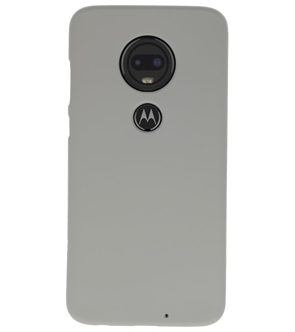 Caja de color TPU para Motorola Moto G7 gris