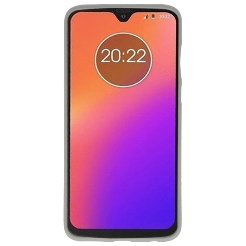 Caja de color TPU para Motorola Moto G7 gris